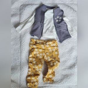 Duck Duck Goose Baby 3 Piece Outfit Floral Child Size 24 Months